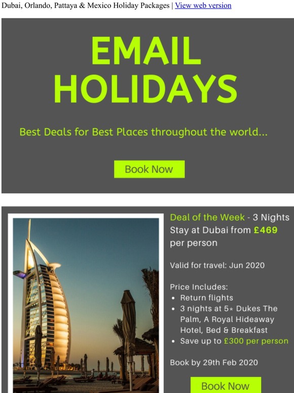 Emailholidays Special Offers with savings up to £350pp – Call Now!!