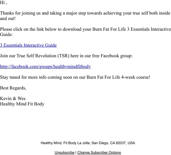 , Welcome to Healthy Mind, Fit Body! +Your audio gift...