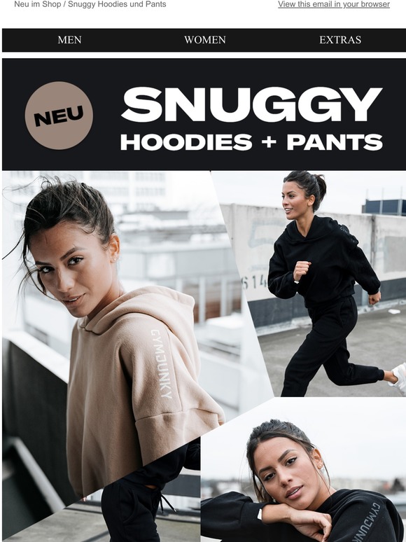 Komfortabel hat ein neues Maß-Die neue Snuggy Hoodies + Pants