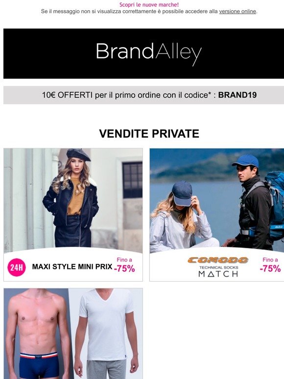 Piccoli prezzi, Grande stile (-75%), Accessori per l'inverno e lo sport (-75%), Rochas (-65%) e altre 2 vendite online