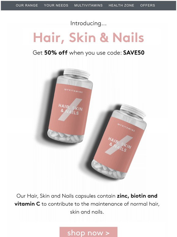 Introducing Hair, Skin and Nails ⚡ Milled