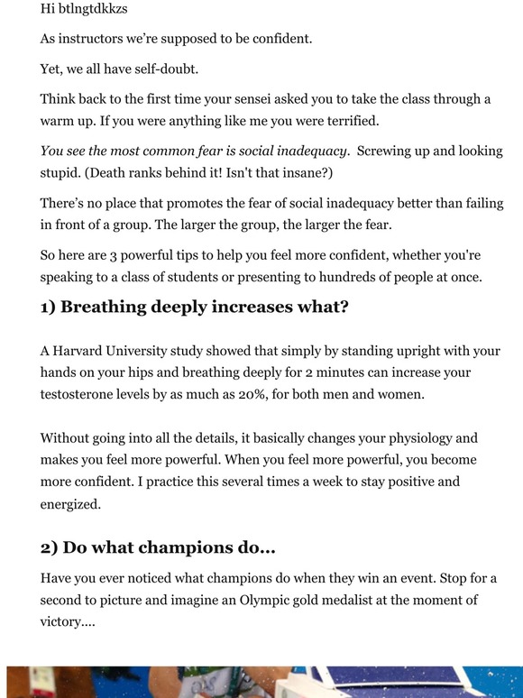 Tip #4 - How to appear confident even when you're not