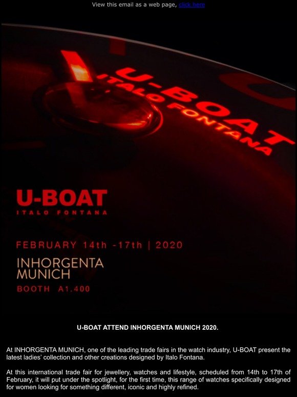 U-BOAT ATTEND INHORGENTA MUNICH 2020.