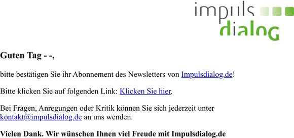 Anmeldung zum Newsletter, --