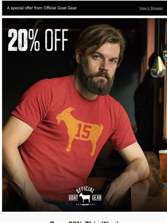 Celebrate the Champs - Save 20% this week