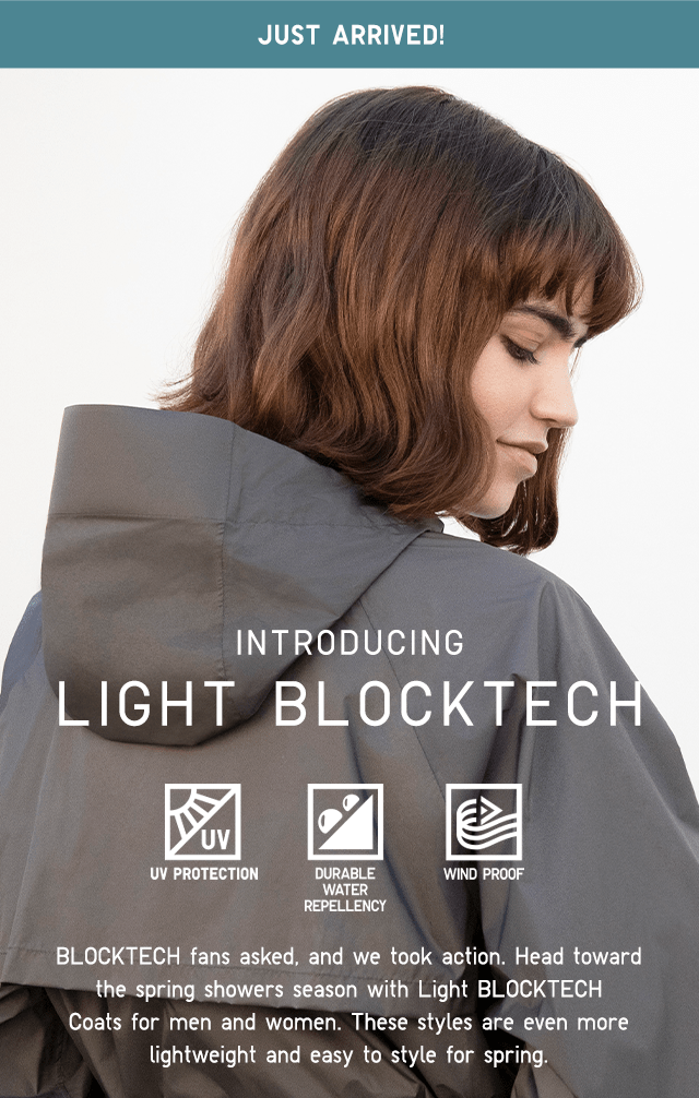 light blocktech hooded coat