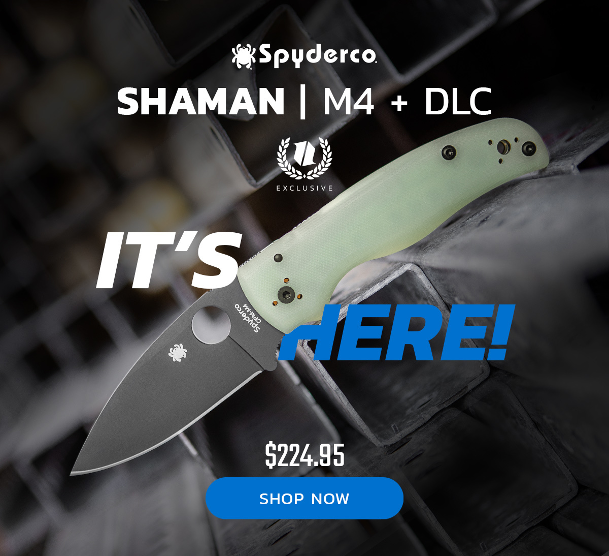 Blade HQ Source Spyderco Shaman M4 DLC Milled