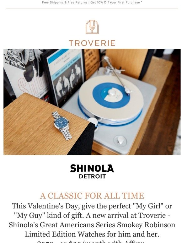 Smokey Robinson Limited Edition from Shinola 🎵❤️ A Classic for All Times
