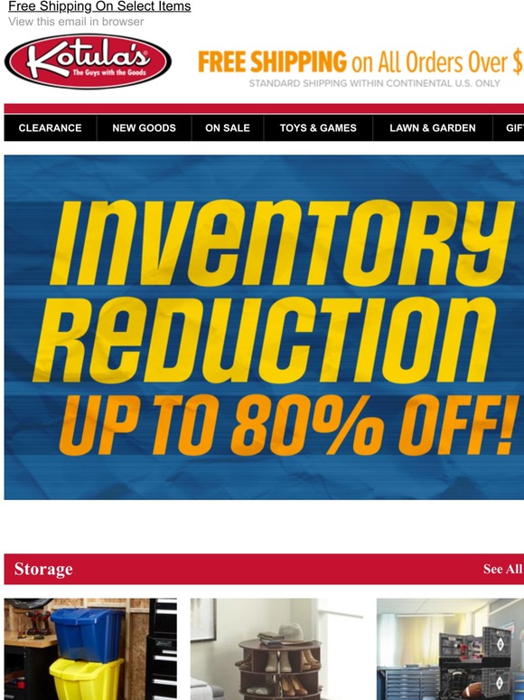 INVENTORY REDUCTION: Up To 80% Off!