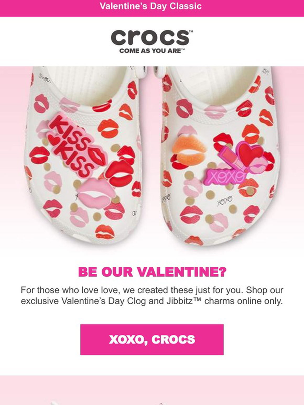 valentine crocs