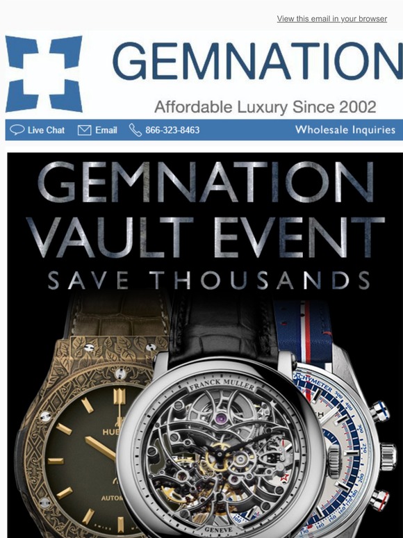 Gemnation Watch Vault Event Hublot Cartier Zenith Franck