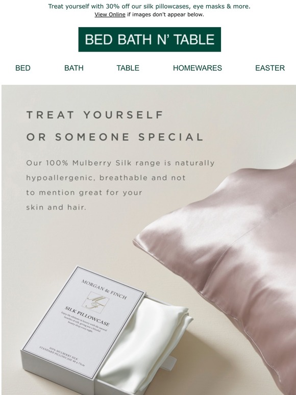 bed bath n table silk pillowcase