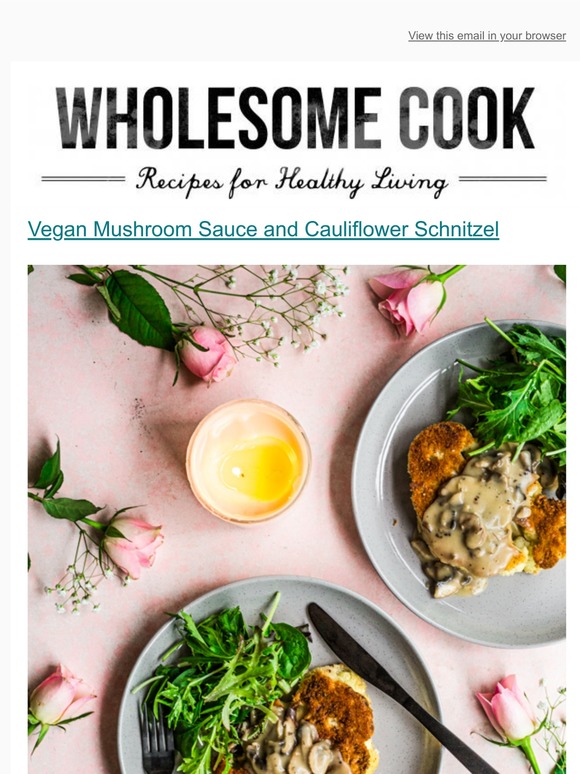 [New Post] Vegan Mushroom Sauce and Cauliflower Schnitzel