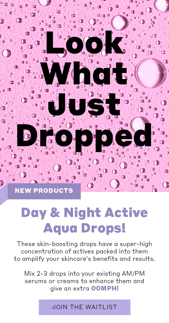 Volition Beauty New Product Alert Day Night Active Aqua Drops Milled