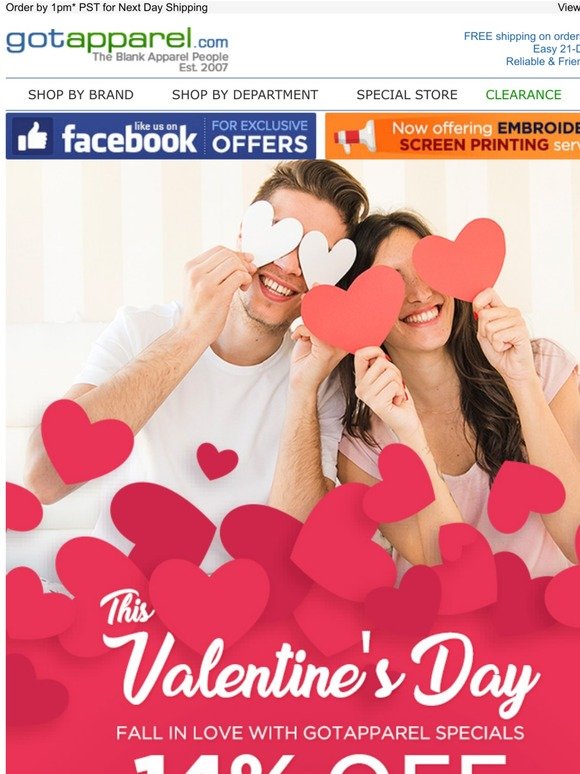 Hurry! Get 14% off - Valentine's Sale❤