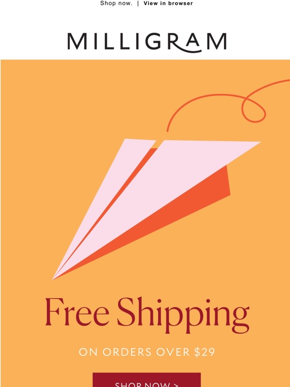 Free Shipping over $29 - Limited time only