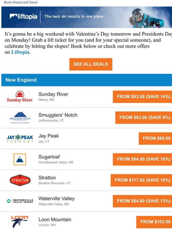 Lift ticket deals are the way to our 💖