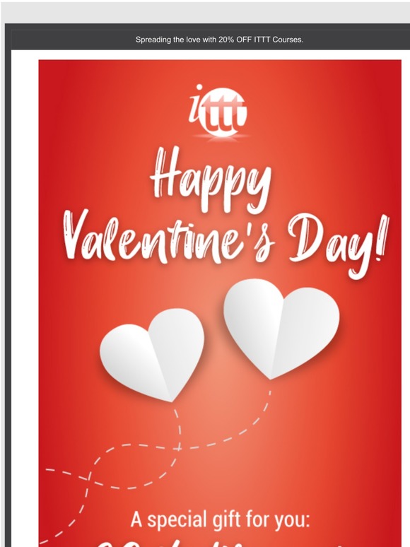 Happy Valentine's Day: Get 20% OFF TEFL and TESOL Courses!