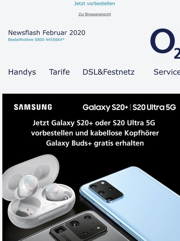 Hol' dir dein neues Lieblingshandy: das neue S20+ mit gratis Galaxy Buds+