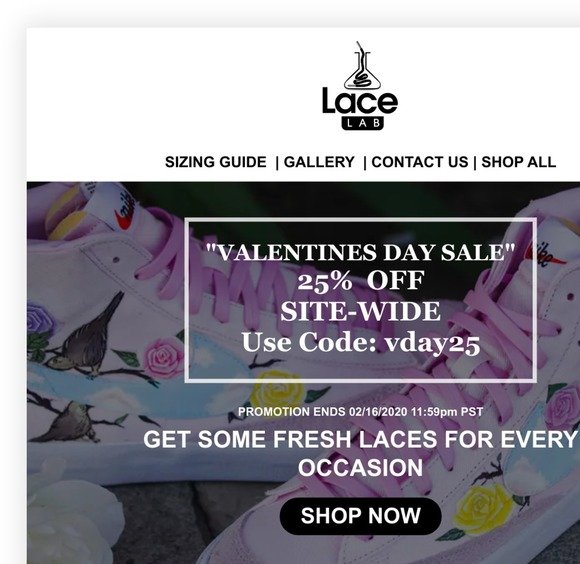 Lace Up Your Loved Ones With 25% OFF | Lace Lab