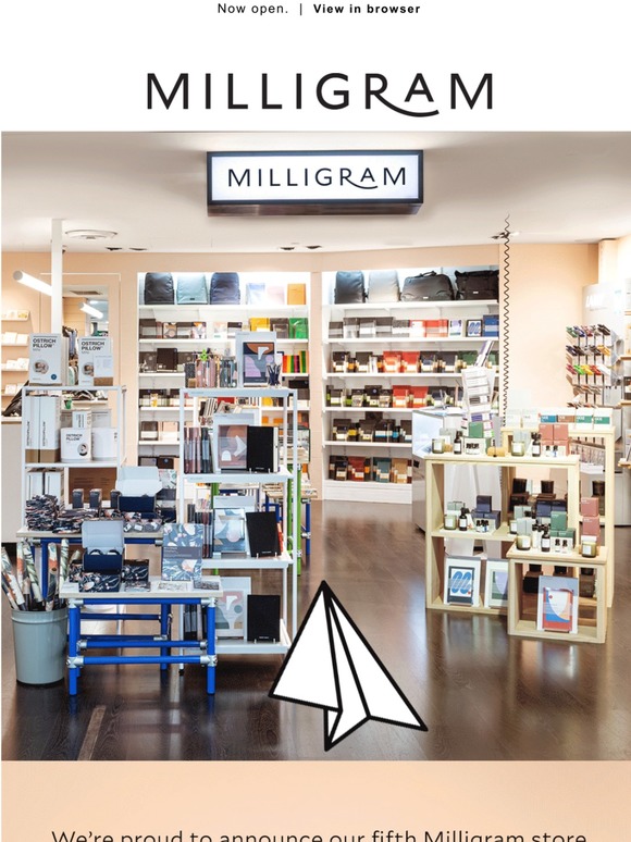 Say hello to the Milligram Airport store!