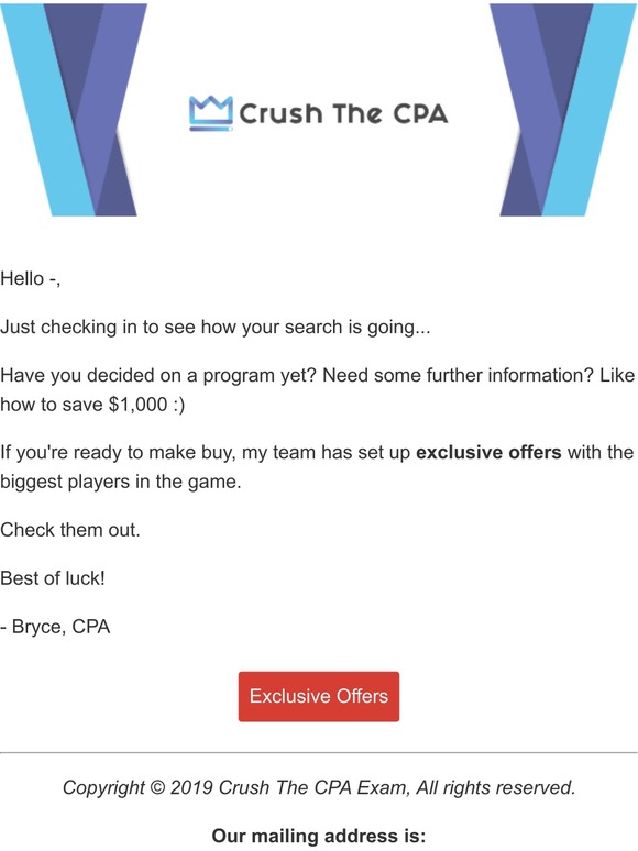 How's the CPA Review Course Search Going? I have some discounts for you...