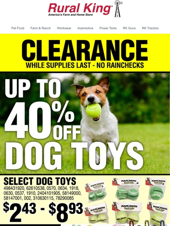 clearance dog supplies