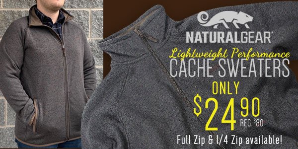 Natural Gear 1/4 Zip Cache Sweater Pullover