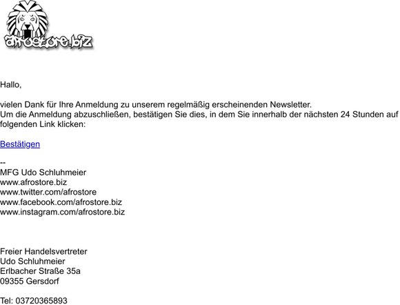 Bitte bestätigen Sie Ihre Newsletter-Anmeldung