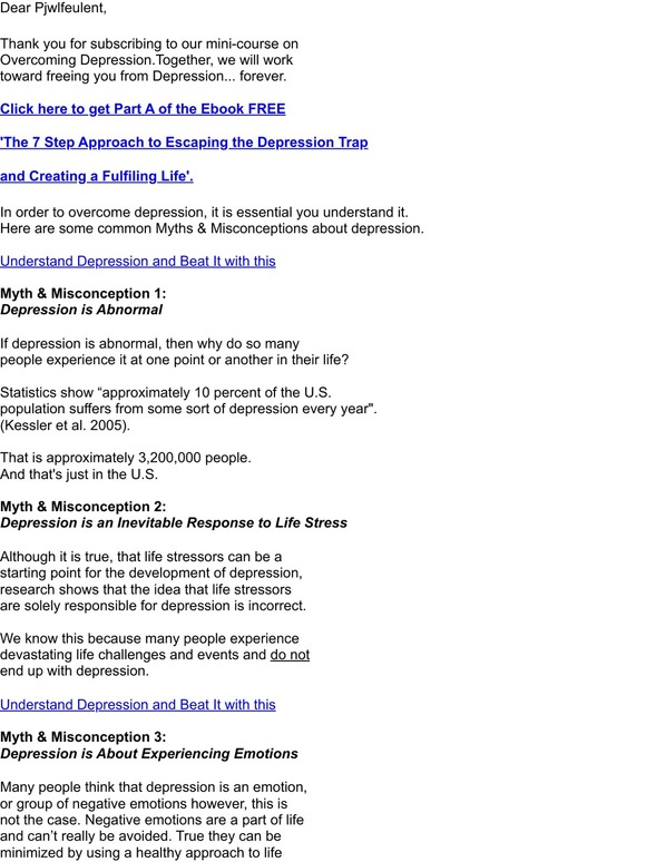 FREE E-BOOK - How to Overcome Depression -