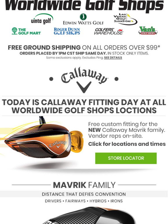 Worldwide Golf: Callaway Fitting Day | Visit Us In-Store! | Milled