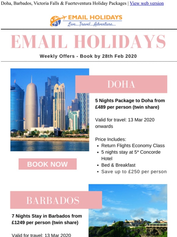 Special Holiday Offers - Book Now & Save Upto £350 pp 🌴🤗🥳😇🌴