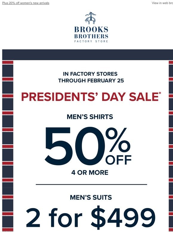 brooks brothers factory sale