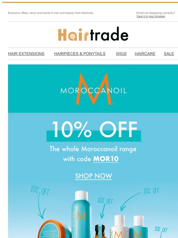 Last chance: 10% off Moroccanoil 😘