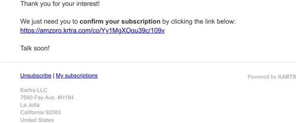 Confirm your subscription