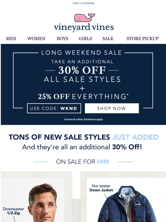 Vineyard Vines 25 Off Everything + Take An ADDITIONAL 30 Off Sale