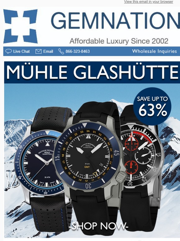 Mühle-Glashütte Timepieces - Save Up To 63% | Only at Gemnation