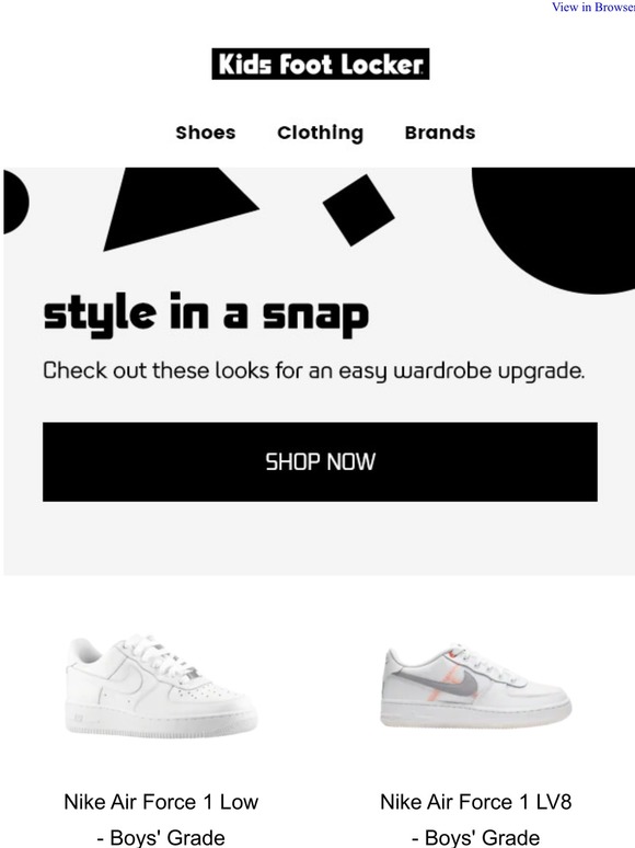 nike air force 1 kids foot locker