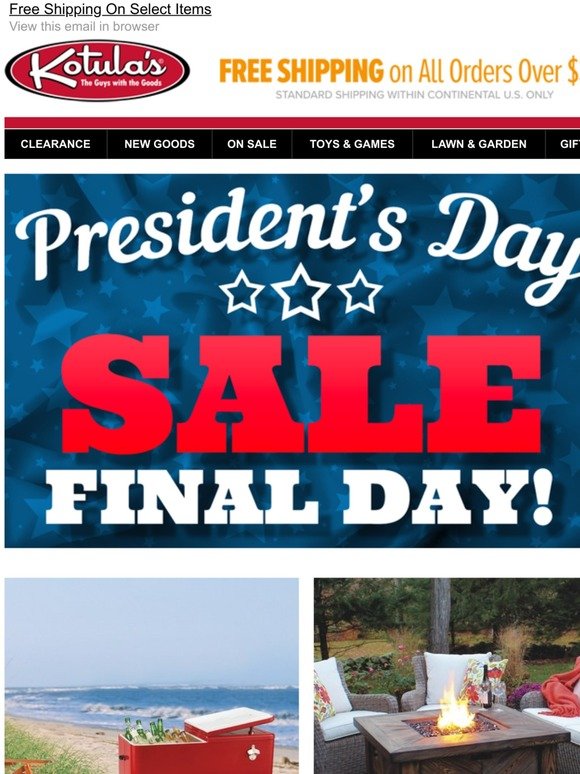 Happy Presidents’ Day! Save 20% Or More