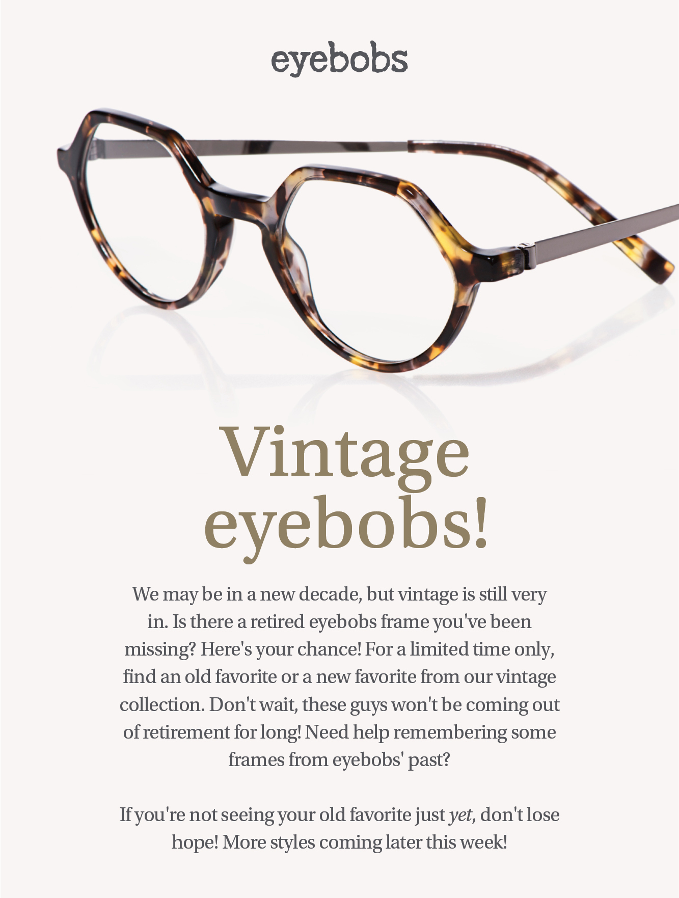 eyebobs eyewear LIMITED TIME ONLY Classic Vintage eyebobs Milled