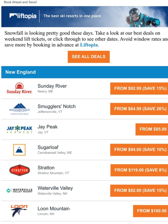 🚠 Lift Ticket Deals ⛷️ Get Ready for the Weekend