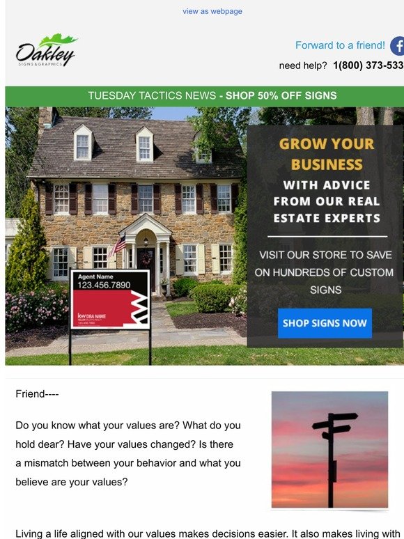 oakley real estate signs