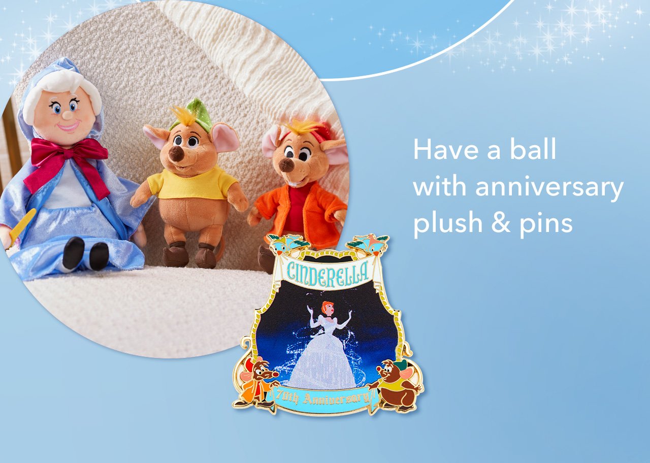 Disney Store Cinderella Plush Celebrating the 70th Anniversary New 18 "