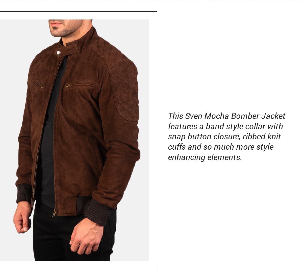 sven mocha suede bomber jacket