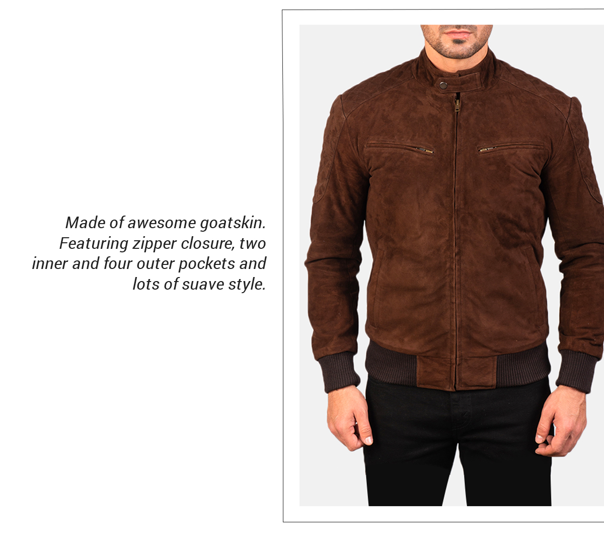 sven mocha suede bomber jacket