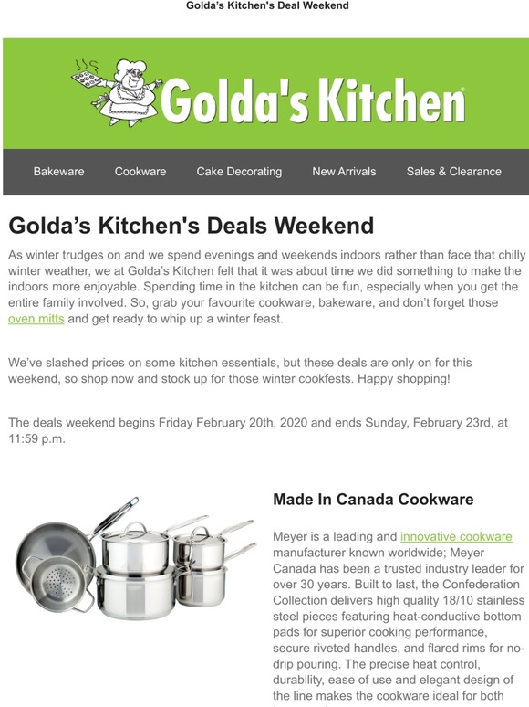 Check Out Our Deals Weekend at Golda's Kitchen
