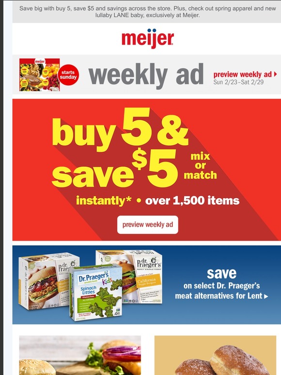 Meijer Buy 5, Save 5 + Even More Deals Milled