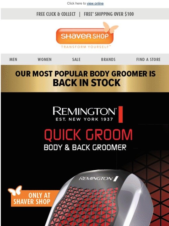 shaver shop remington quick groom