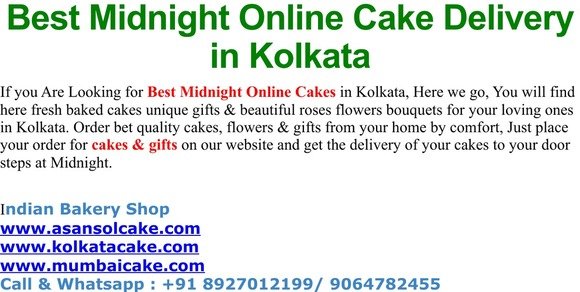 Best Midnight Online Cake Delivery in Kolkata