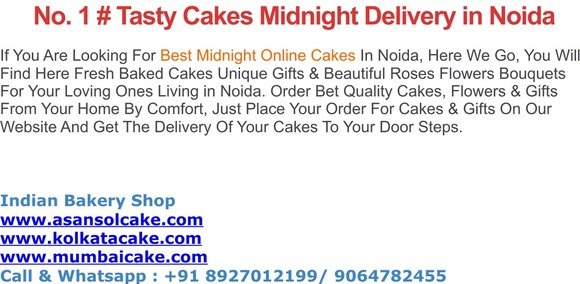 No. 1 # Tasty Cakes Midnight Delivery in Noida